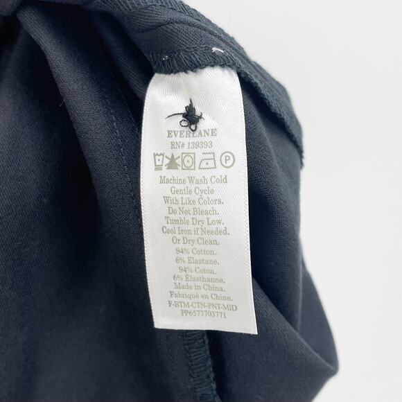 Everlane Womens Side-Zip Work Ankle Pant Sz 8 Black Crop Stretch Cotton - Picture 8 of 8